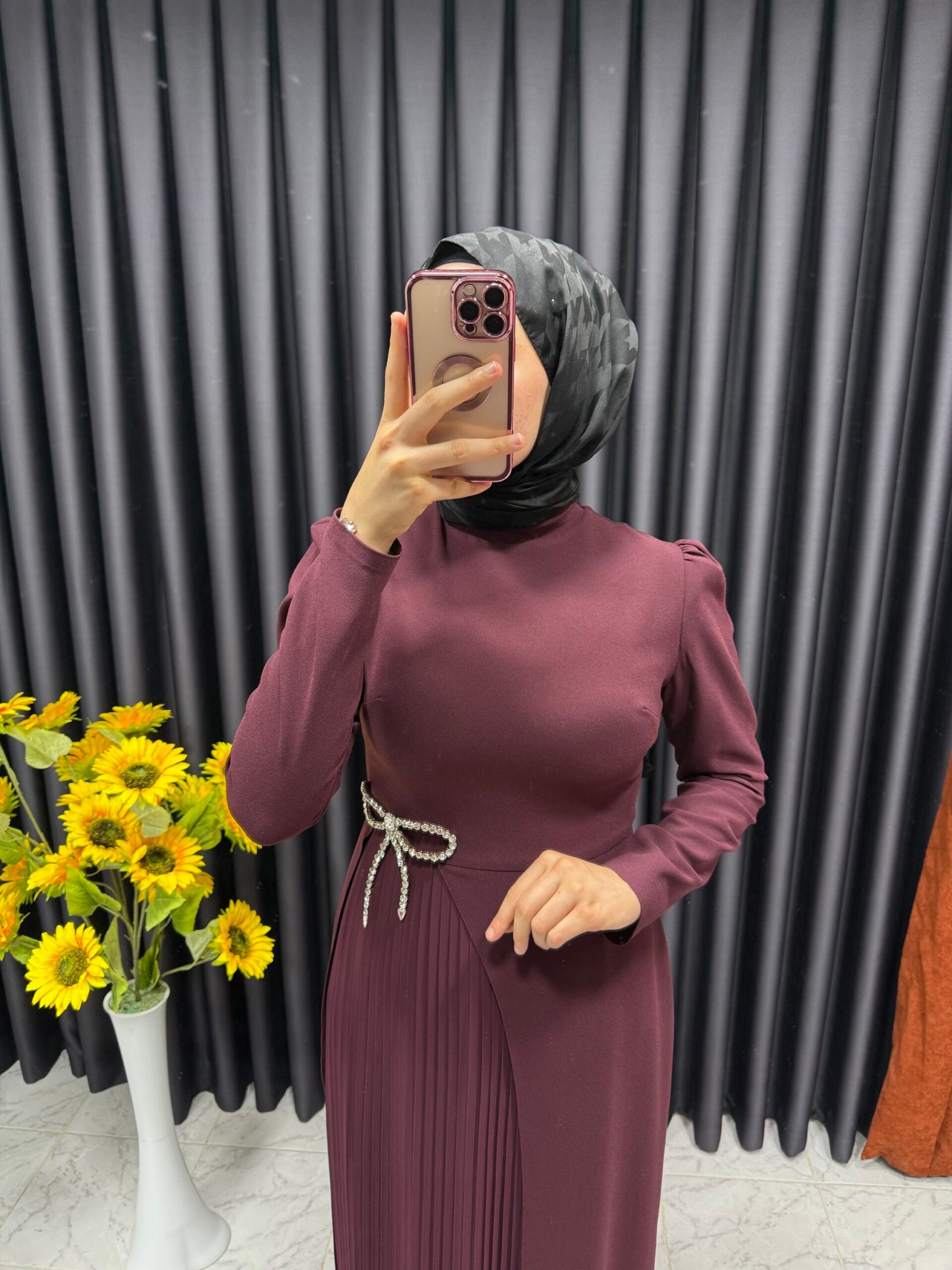 img_1857 Önü pile detaylı kurdeleli elbise (kopya)