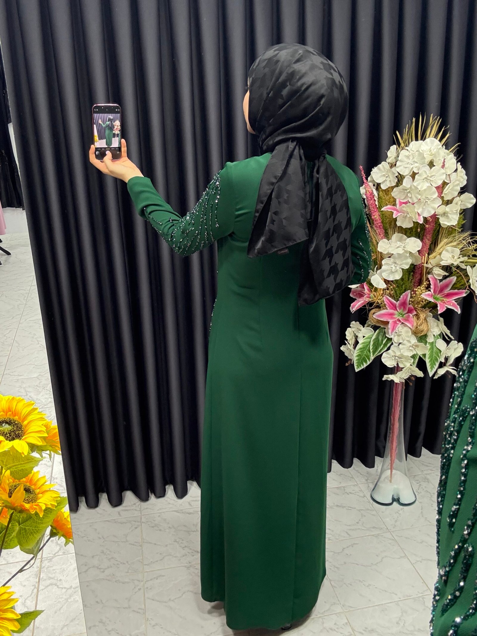 img_2813-2 dallı silikon taş İşlemeli krep elbise