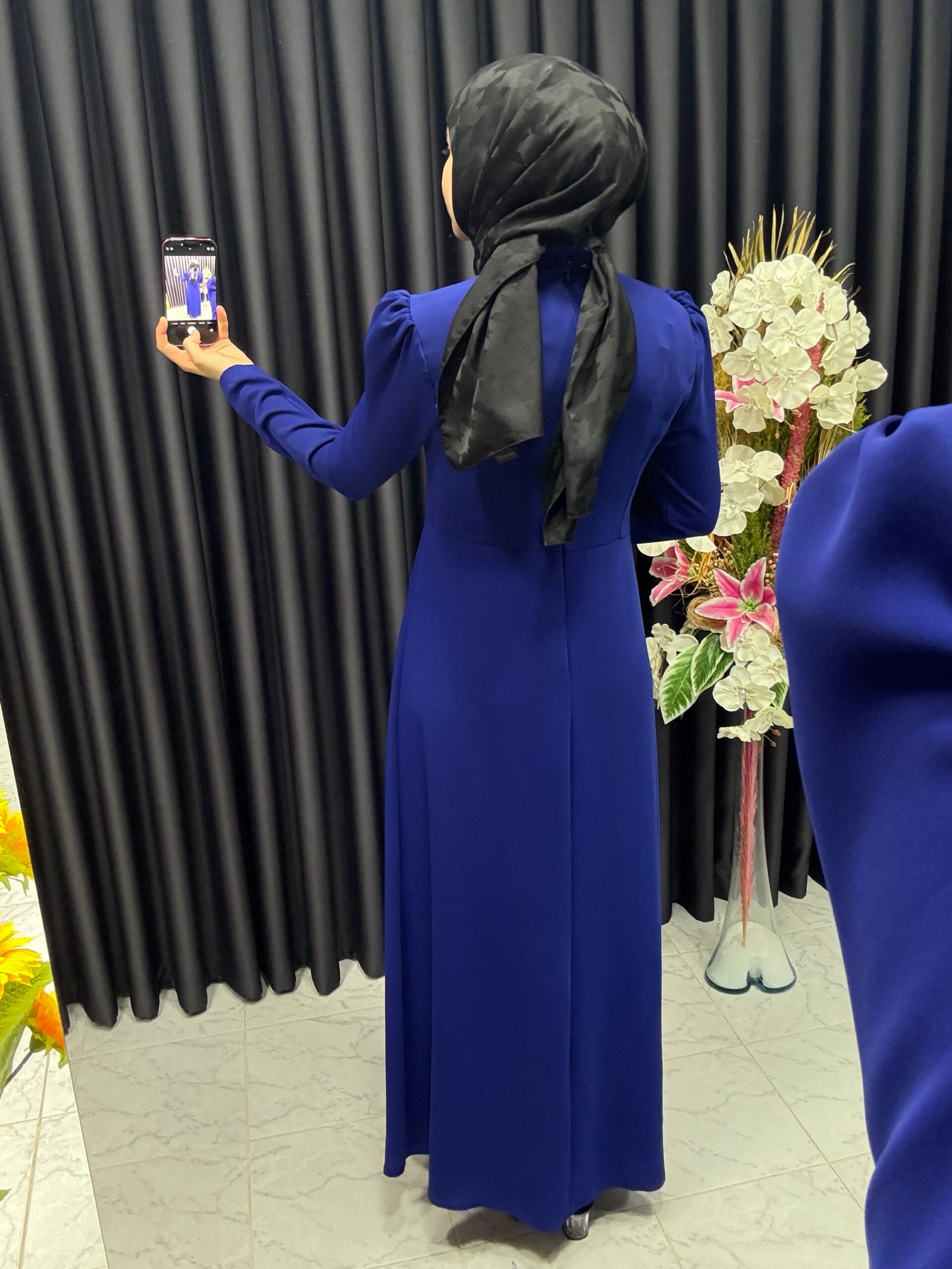 img_2826-2 dallı silikon taş İşlemeli krep elbise