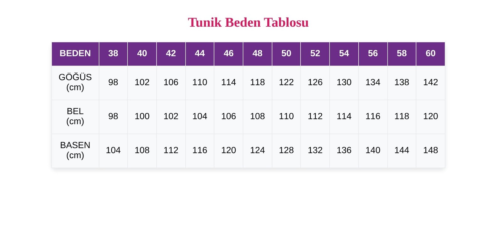 tunik beden tablosu (1)2