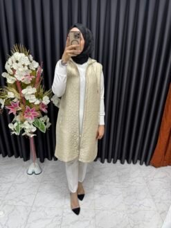 Jakarlı Taş İşlemeli Yelek Taş