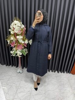 Kapitone Kumaş Mevsimlik Giyçık Lacivert