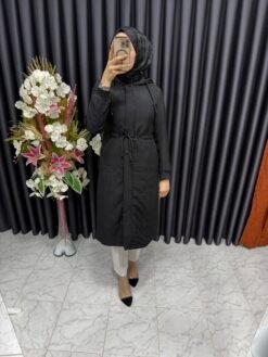 Kapitone Kumaş Mevsimlik Giyçık Siyah