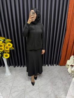 Triko Etekli Takım Siyah