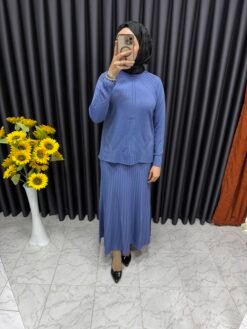 Triko Etekli Takım Mavi