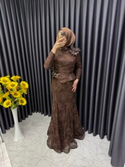 Nisa Abiye -Gamze Özkul Kahverengi