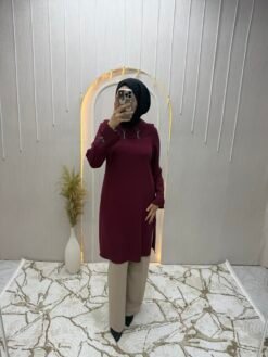 Bebe Yaka Tunik Bordo
